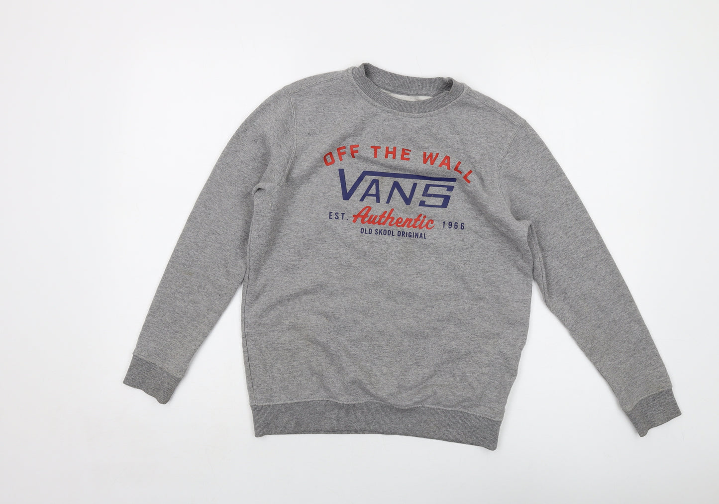 VANS Womens Grey Cotton Pullover Sweatshirt Size M Pullover