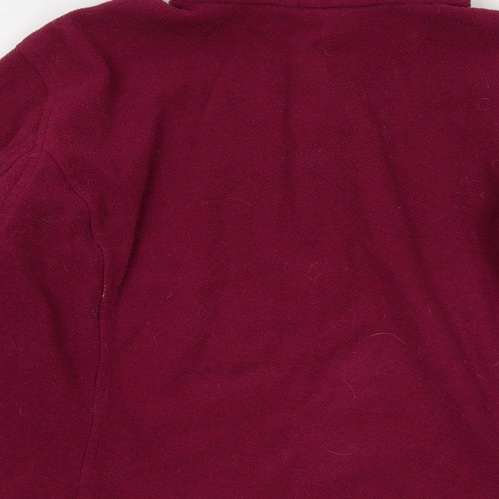 Lands' End Womens Purple Polyester Pullover Sweatshirt Size L Zip