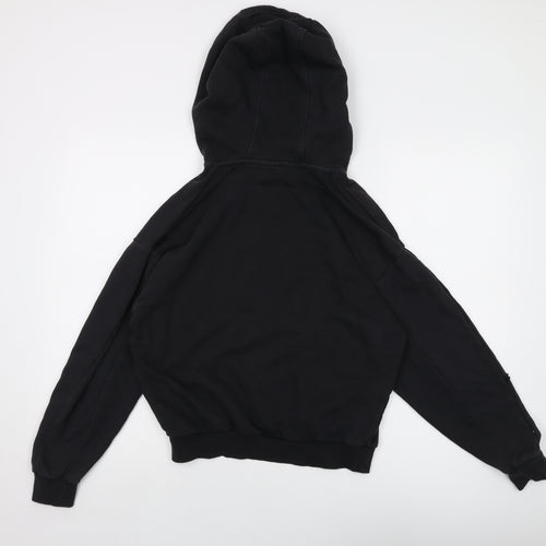 adidas Womens Black Cotton Pullover Hoodie Size 6 Pullover