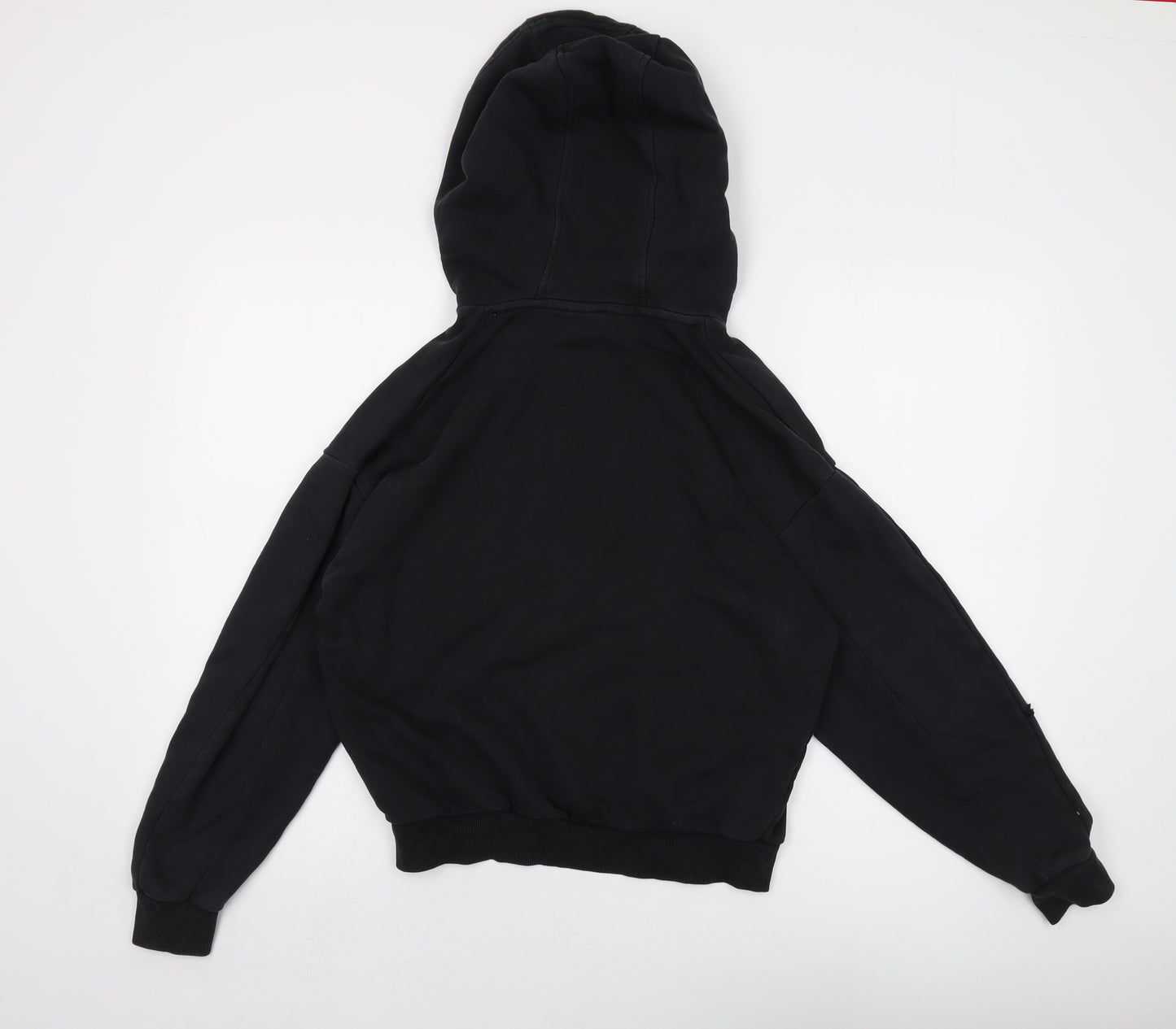 adidas Womens Black Cotton Pullover Hoodie Size 6 Pullover