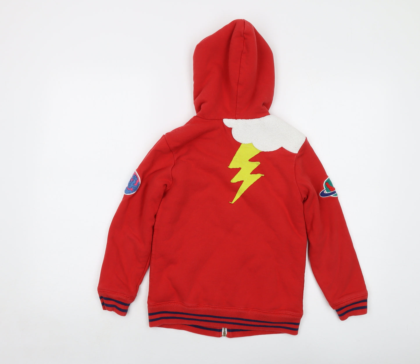 Boden Boys Red Cotton Full Zip Hoodie Size 8-9 Years Zip