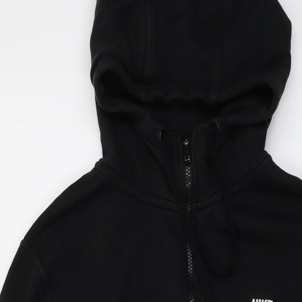 Nike Mens Black Cotton Full Zip Hoodie Size L