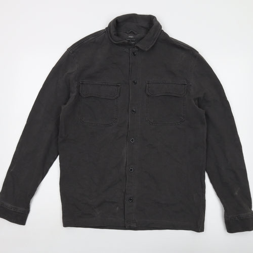 Marks and Spencer Mens Grey Jacket Size M Button