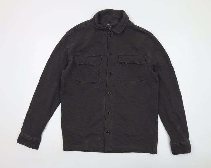 Marks and Spencer Mens Grey Jacket Size M Button