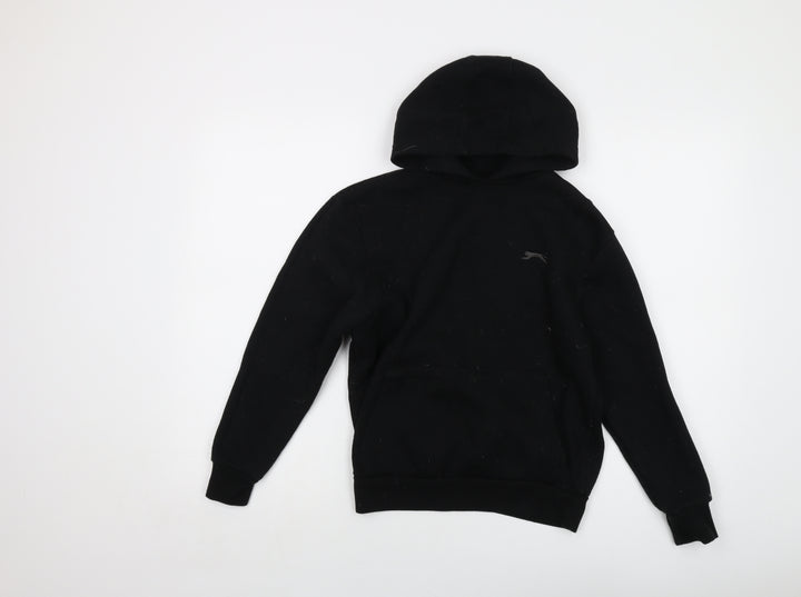 Slazenger Boys Black Polyester Pullover Hoodie Size 11-12 Years Pullover