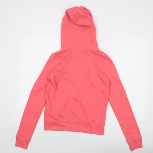 Hollister Womens Pink Cotton Full Zip Hoodie Size S Zip