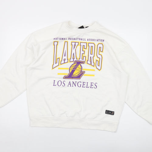 Lakers Womens White Polyester Pullover Sweatshirt Size 6 Pullover