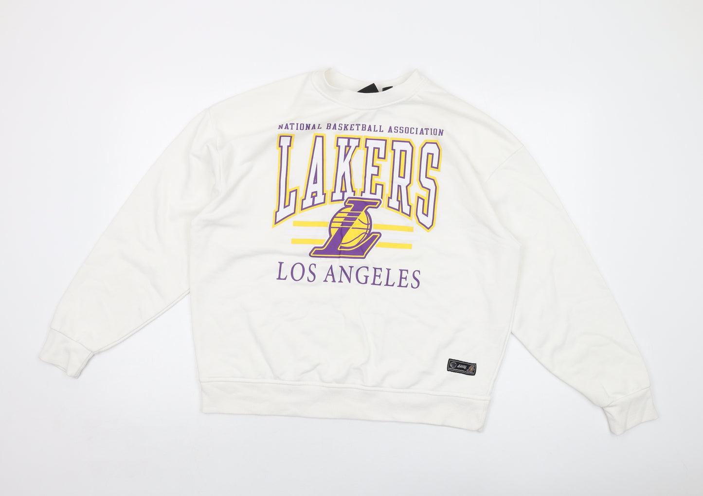 Lakers Womens White Polyester Pullover Sweatshirt Size 6 Pullover