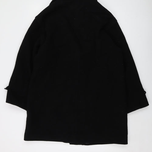 Simone Womens Black Jacket Size 12 Toggle