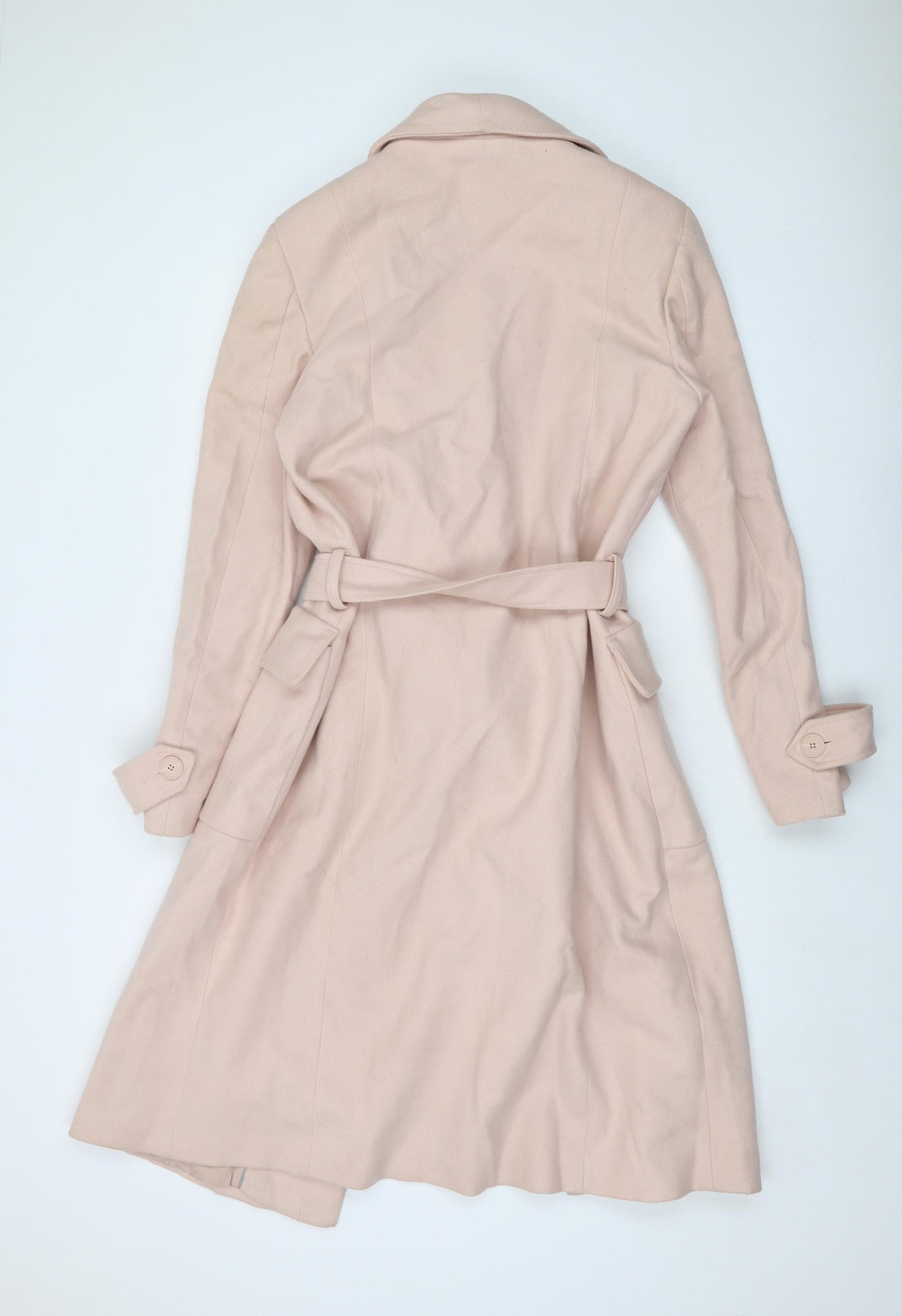 NEXT Womens Pink Overcoat Coat Size 14 Snap