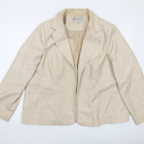 EWM Womens Beige Jacket Size 22