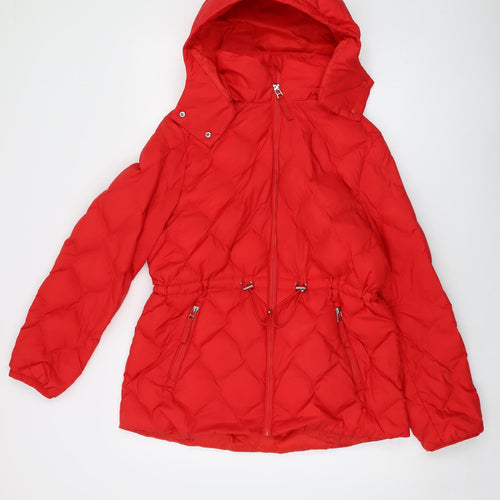 Marks and Spencer Womens Red Jacket Size 14 Zip