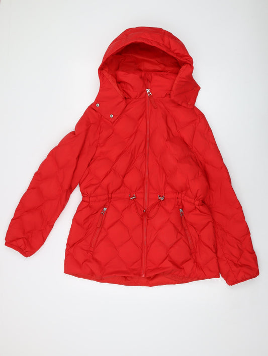 Marks and Spencer Womens Red Jacket Size 14 Zip