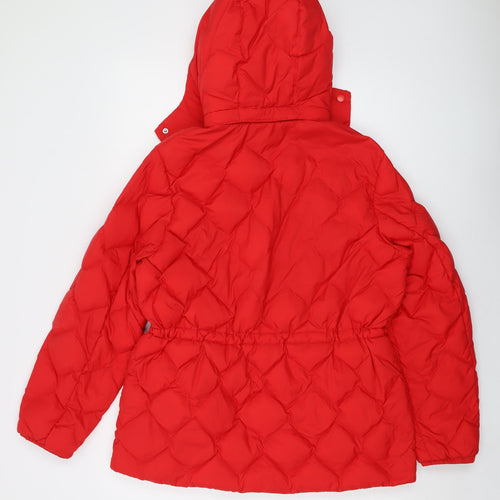 Marks and Spencer Womens Red Jacket Size 14 Zip