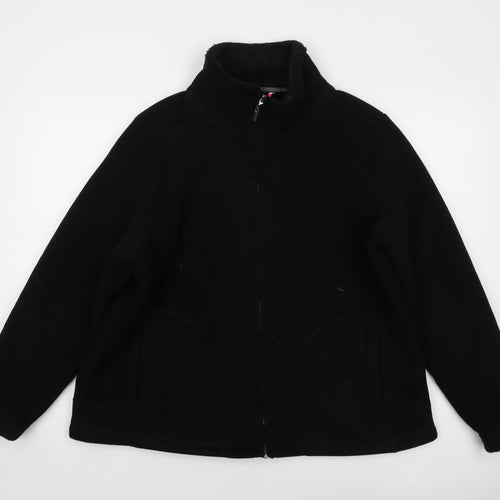 Marks and Spencer Womens Black Jacket Size 20 Zip