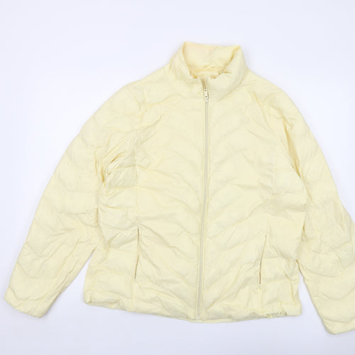 Marks and Spencer Womens Yellow Jacket Size 16 Zip