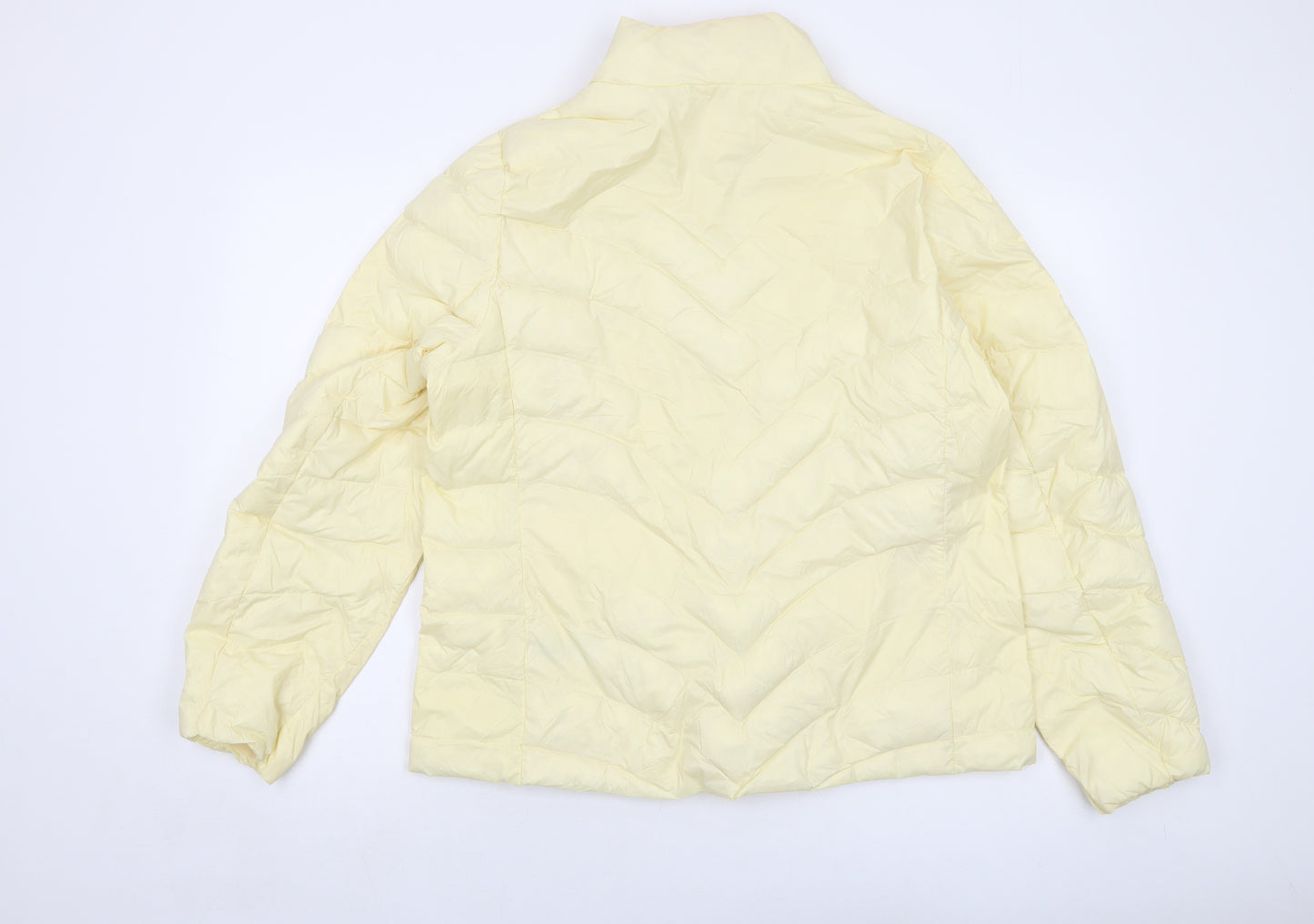 Marks and Spencer Womens Yellow Jacket Size 16 Zip