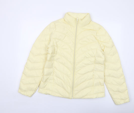 Marks and Spencer Womens Yellow Jacket Size 14 Zip