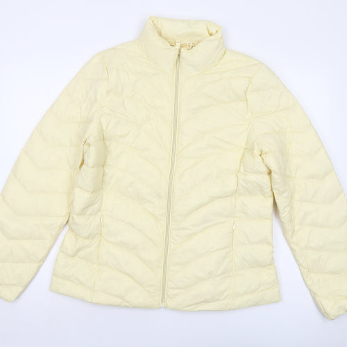 Marks and Spencer Womens Yellow Jacket Size 14 Zip