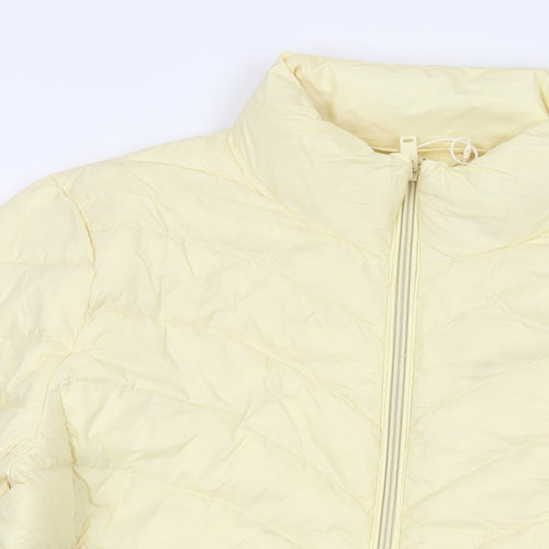 Marks and Spencer Womens Yellow Jacket Size 14 Zip