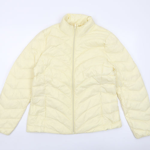 Marks and Spencer Womens Yellow Jacket Size 14 Zip