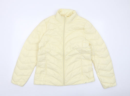 Marks and Spencer Womens Yellow Jacket Size 14 Zip