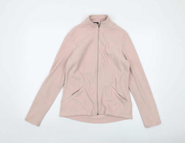 Marks and Spencer Womens Pink Jacket Size 10 Zip