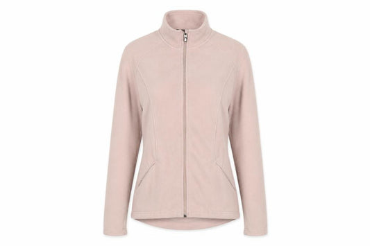 Front view of Marks & Spencer women’s pink jacket, size UK 10, zip