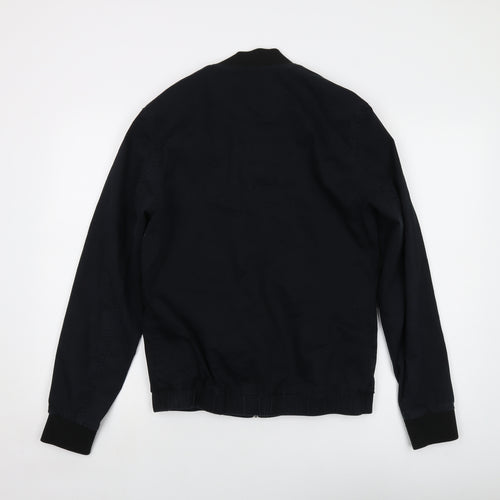 River Island Mens Black Bomber Jacket Jacket Size M Zip