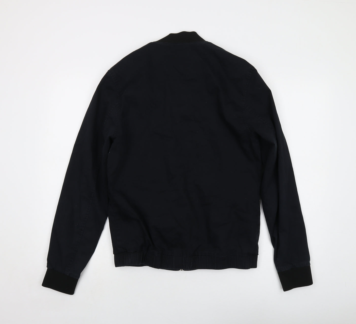 River Island Mens Black Bomber Jacket Jacket Size M Zip