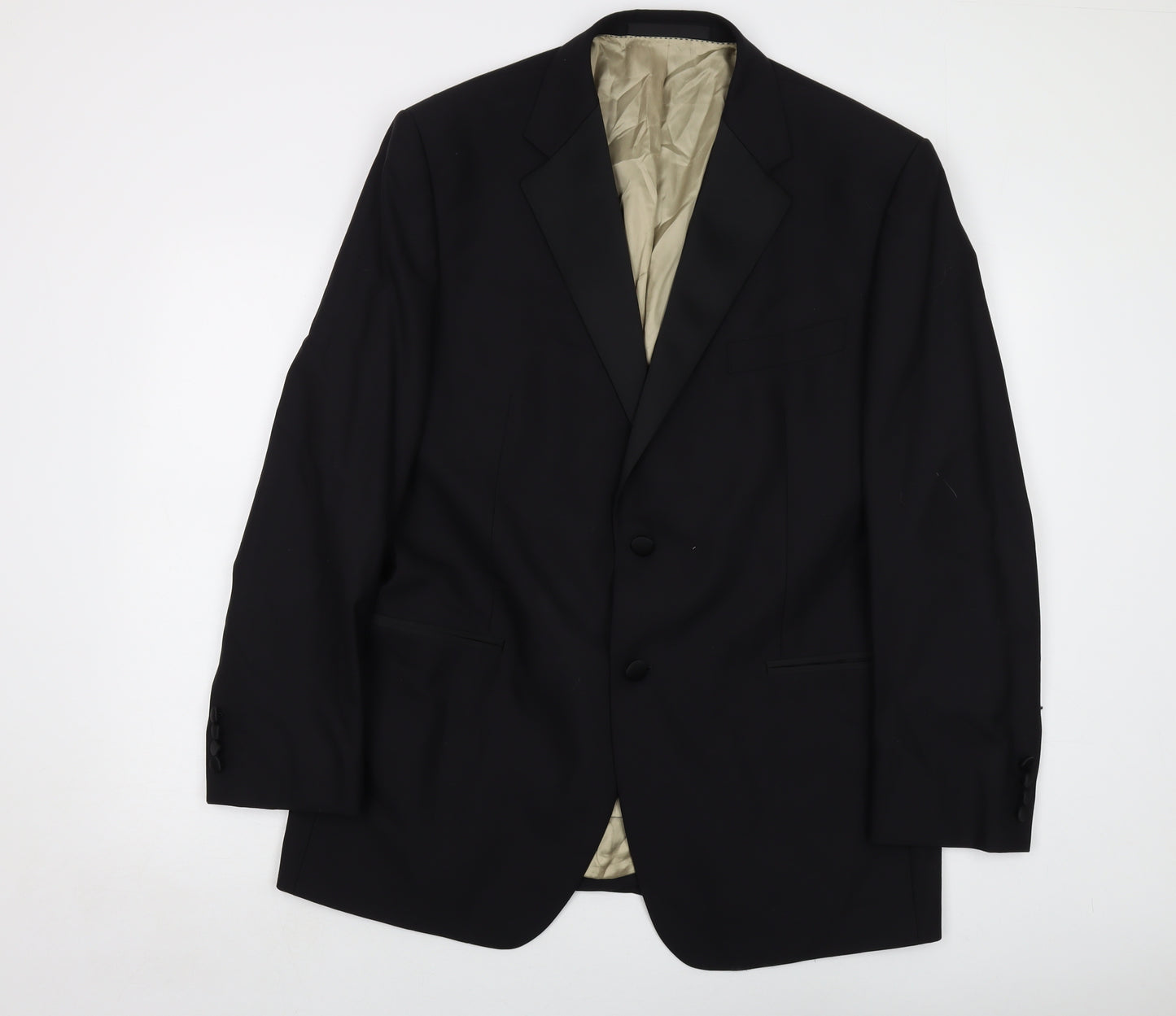 Marks and Spencer Mens Black Wool Jacket Suit Jacket Size 44 Regular