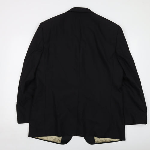 Marks and Spencer Mens Black Wool Jacket Suit Jacket Size 44 Regular