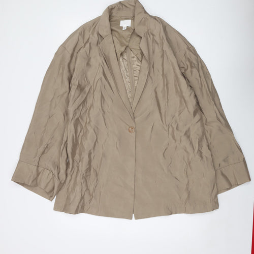 H&M Womens Beige Jacket Size S Button