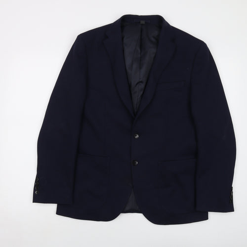 Marks and Spencer Mens Blue Polyamide Jacket Suit Jacket Size 38 Regular