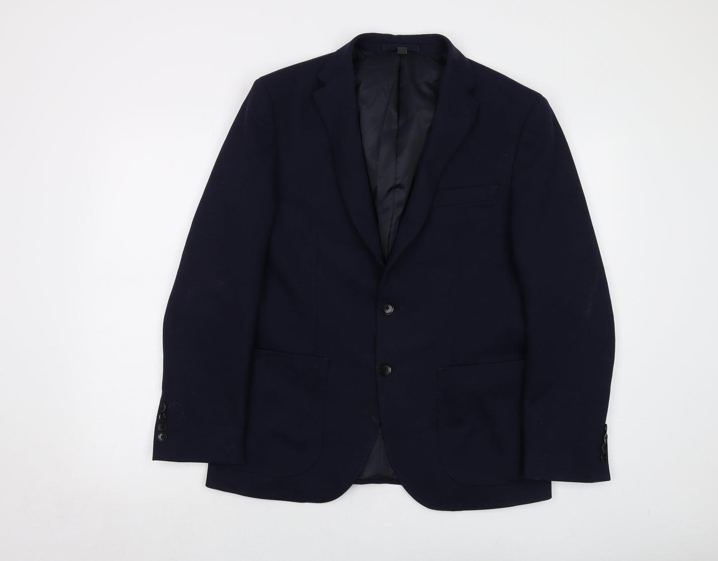 Marks and Spencer Mens Blue Polyamide Jacket Suit Jacket Size 38 Regular