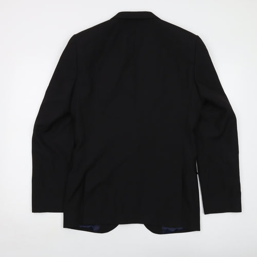 NEXT Mens Black Polyester Jacket Suit Jacket Size 38 Regular