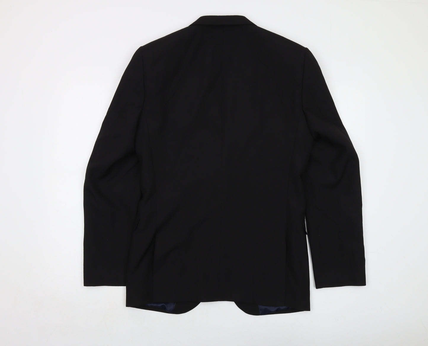 NEXT Mens Black Polyester Jacket Suit Jacket Size 38 Regular