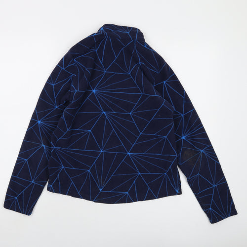 Quechua Boys Blue Geometric Polyester Pullover Sweatshirt Size 12-13 Years Zip