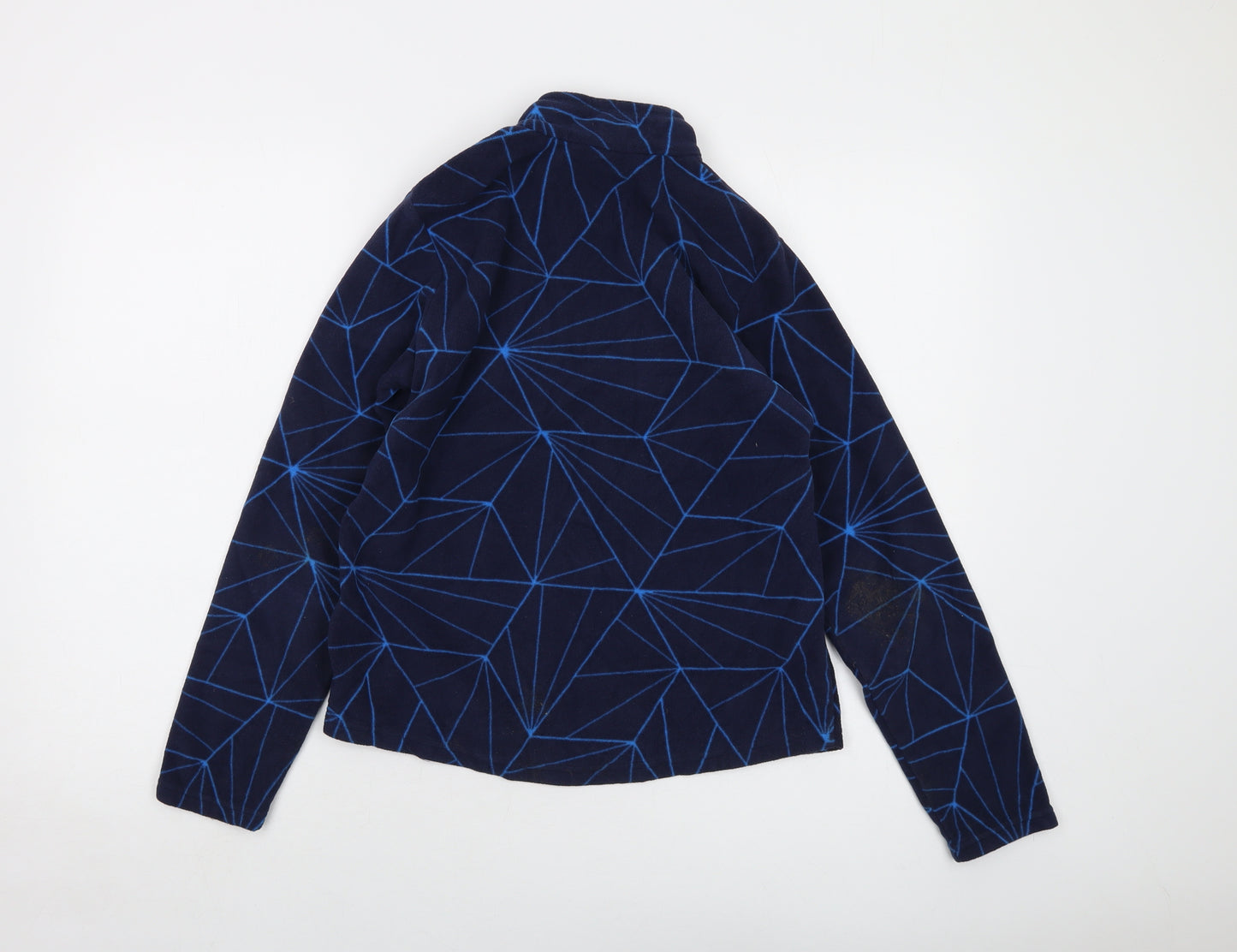 Quechua Boys Blue Geometric Polyester Pullover Sweatshirt Size 12-13 Years Zip