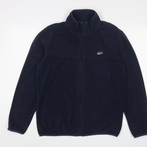 JACK & JONES Mens Blue Jacket Size L Zip - Logo