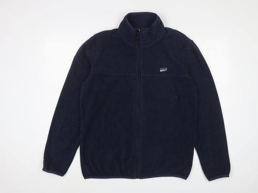 JACK & JONES Mens Blue Jacket Size L Zip - Logo