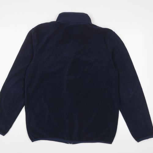 JACK & JONES Mens Blue Jacket Size L Zip - Logo