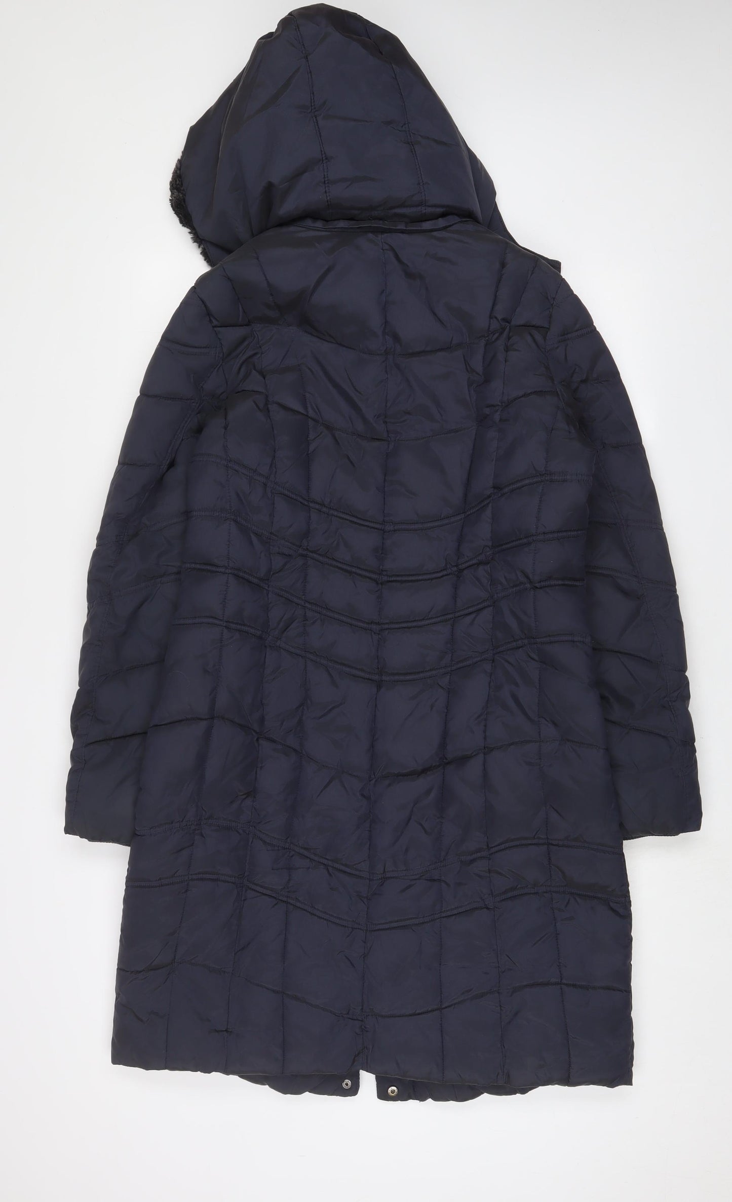 Centigrade Womens Blue Quilted Coat Size S Zip