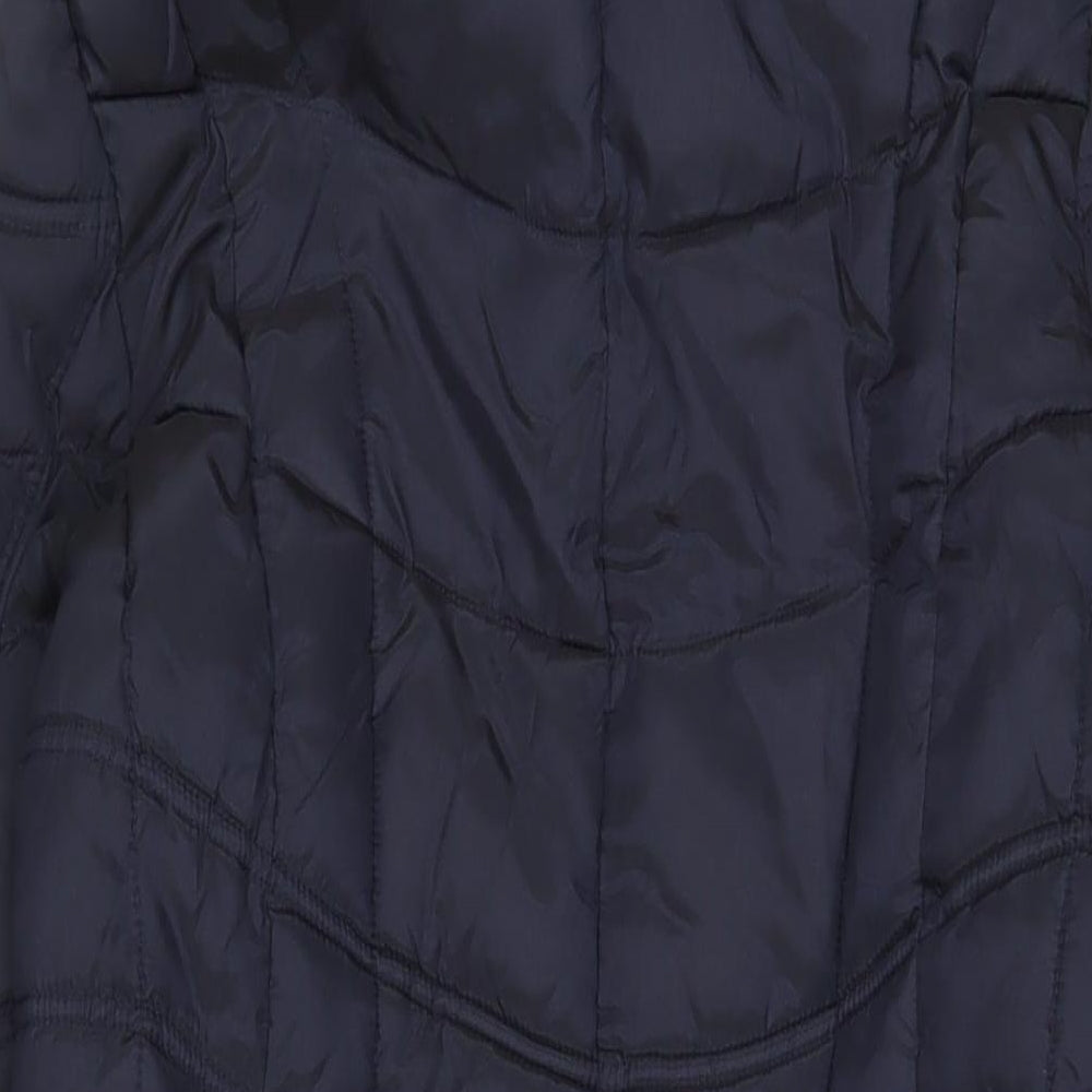 Centigrade Womens Blue Quilted Coat Size S Zip