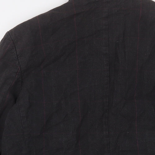 Debenhams Mens Brown Plaid Jacket Blazer Size L Button