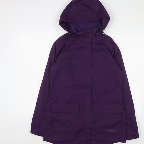 Peter Storm Womens Purple Rain Coat Coat Size 10 Zip