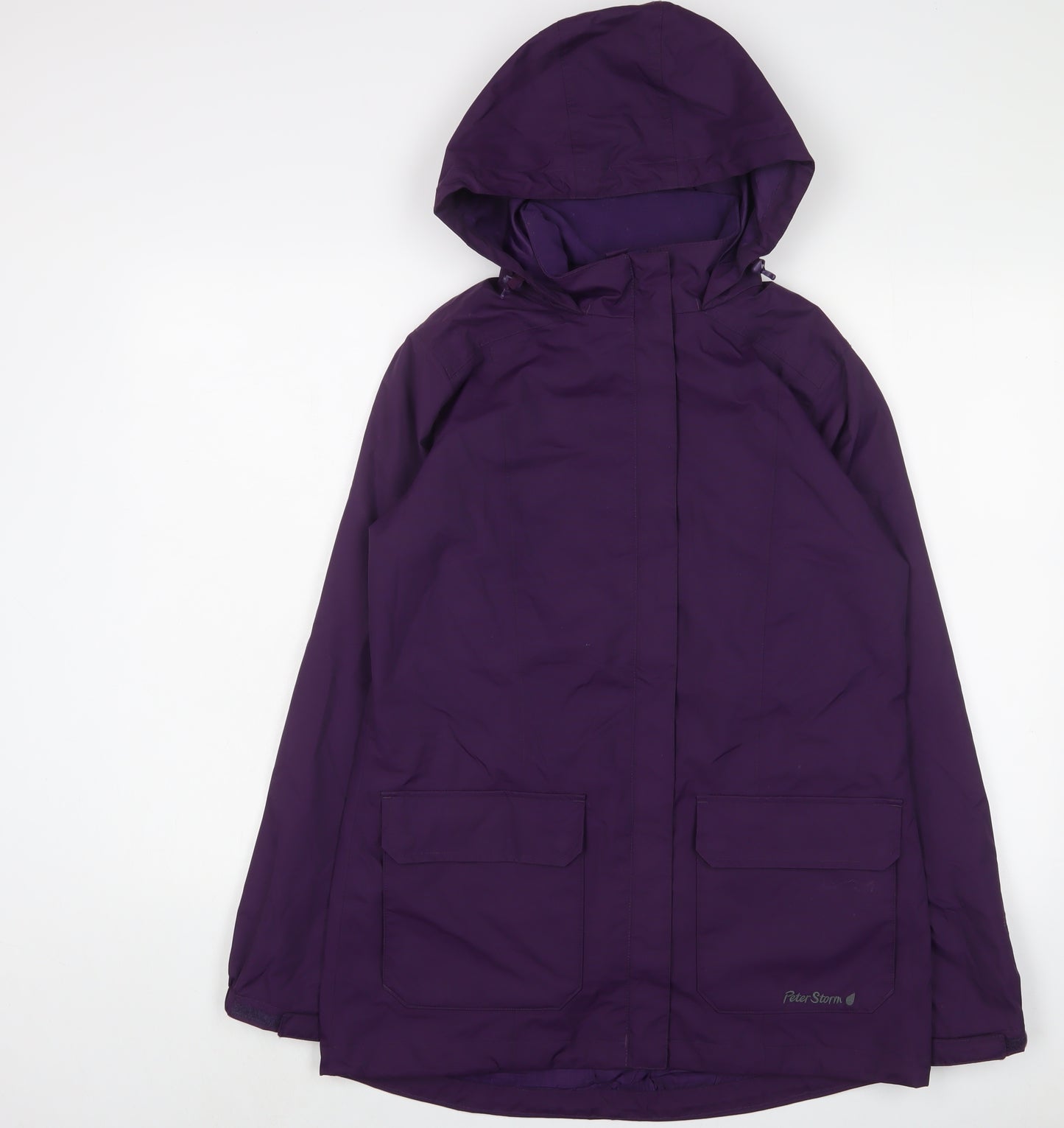 Peter Storm Womens Purple Rain Coat Coat Size 10 Zip