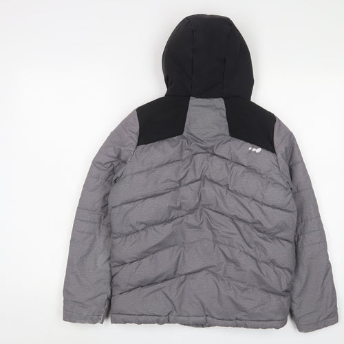 DECATHLON Boys Grey Basic Coat Coat Size 10 Years Zip