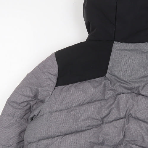 DECATHLON Boys Grey Basic Coat Coat Size 10 Years Zip