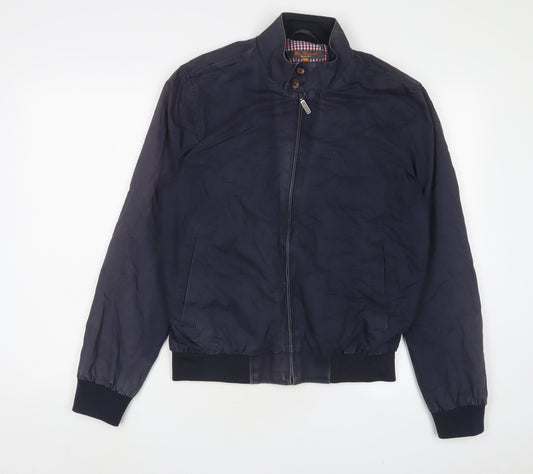 Ben Sherman Mens Blue Jacket Size S Zip - Logo, Embroidered